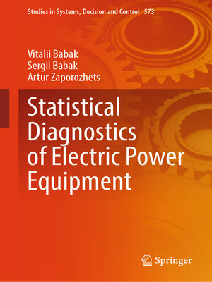 cover image of Statistical Diagnostics of Electric Power Equipment